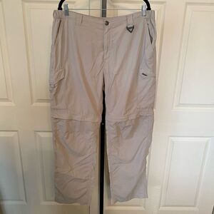 Columbia Mens PFG Performance Fishing Gear Convertible Straight Leg Pants 38x32